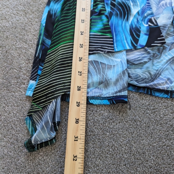 Frank Lyman tropical print striped stretchy cardigan women's size 16 - Picture 8 of 8